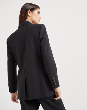 Chaqueta con Monile Gris Lignito Mujer - Brunello Cucinelli