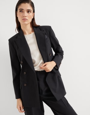 Chaqueta con Monile Gris Lignito Mujer - Brunello Cucinelli