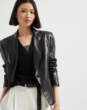 Nappa leather blazer Black Woman - Brunello Cucinelli