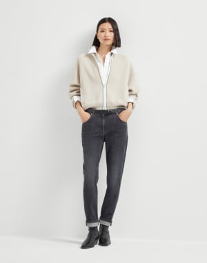 Slim trousers Dark Grey Woman - Brunello Cucinelli