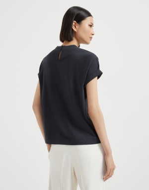 프레셔스 페이크 레이어링 티셔츠 앤트러사이트 여성 - Brunello Cucinelli