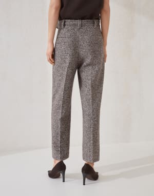 Straight Crop trousers Brown Woman - Brunello Cucinelli