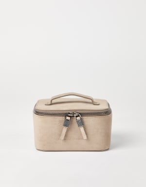Suede jewelry box Beige Woman - Brunello Cucinelli