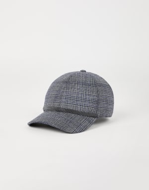 【美品】ブルネロクチネリ ウール カシミヤ チェック キャップ フリーサイズ 美品】ブルネロクチネリ ウール カシミヤ チェック キャップ