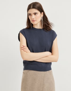 Cashmere sweater Navy Blue Woman - Brunello Cucinelli