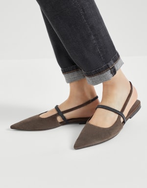 Suede flats Brown Woman - Brunello Cucinelli