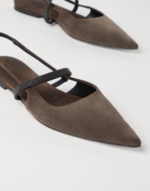 Suede flats Brown Woman - Brunello Cucinelli