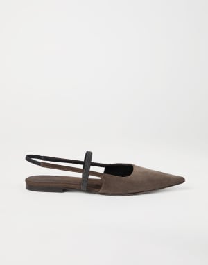 Suede flats Brown Woman - Brunello Cucinelli