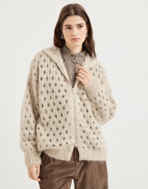 Кардиган Dazzling Net Бежевый Женщина - Brunello Cucinelli