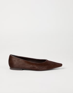 Calf hair flats Brown Woman - Brunello Cucinelli
