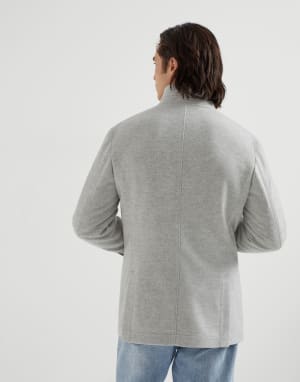 Blazer-style outerwear Light Grey Man - Brunello Cucinelli