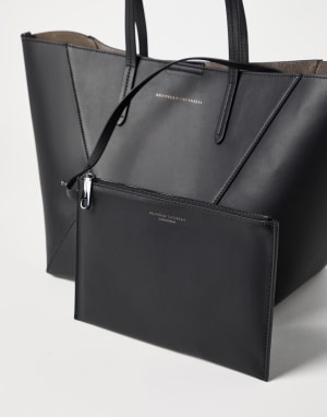 カーフスキン BC Duo バッグ（S） ブラック レディース - Brunello Cucinelli