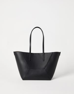 カーフスキン BC Duo バッグ（S） ブラック レディース - Brunello Cucinelli