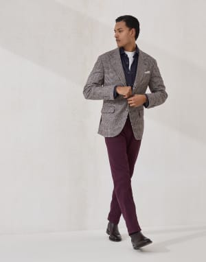 Shirt with snaps Dark Denim Man - Brunello Cucinelli