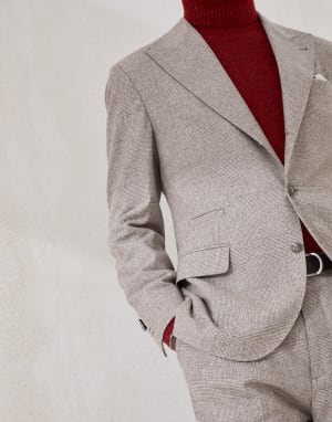 威尔士格纹西装套装 深青棕色 男款 - Brunello Cucinelli