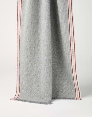 Cashmere scarf Grey Man - Brunello Cucinelli