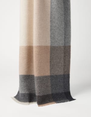 メンズ カシミア、シルク、コットン製スカーフ | Brunello Cucinelli