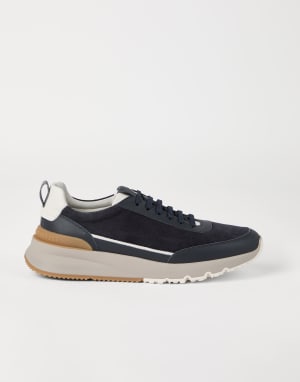 Suede and calfskin runners Night Man - Brunello Cucinelli