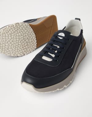 Suede and calfskin runners Night Man - Brunello Cucinelli