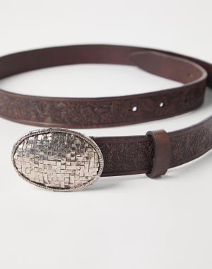Calfskin belt Ebony Man - Brunello Cucinelli