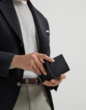 Portafoglio in capretta Nero Uomo - Brunello Cucinelli