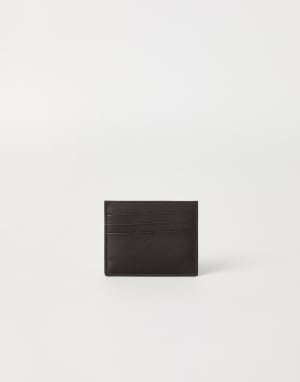 Portacarte in vitello Testa di Moro Uomo - Brunello Cucinelli