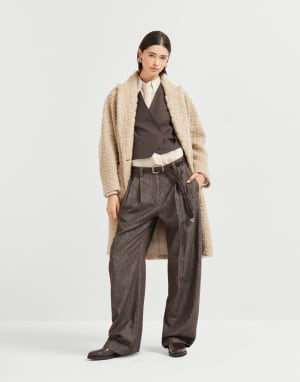 Crispy silk shirt Beige Silk Woman - Brunello Cucinelli