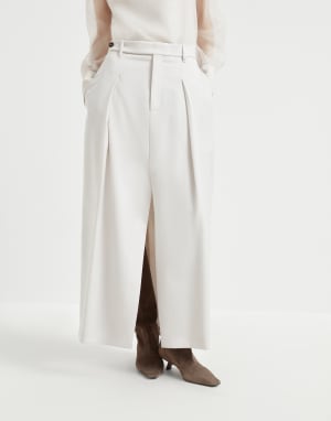 Brunello Cucinelli アシンメトリー コットン ロング スカート 3634-01.jpg