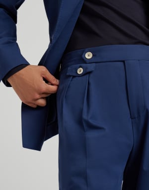 Comfort gabardine trousers Lagoon Man - Brunello Cucinelli