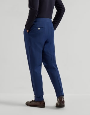 Comfort gabardine trousers Lagoon Man - Brunello Cucinelli