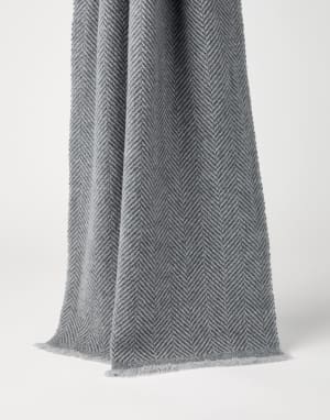 Sciarpa in cashmere Grigio Chiaro Uomo - Brunello Cucinelli