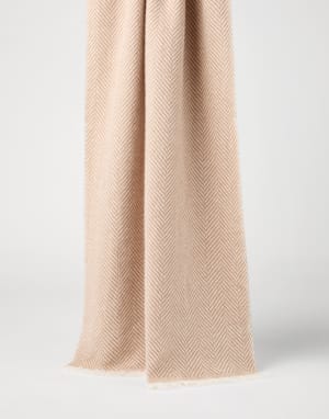 Cashmere scarf Camel Man - Brunello Cucinelli