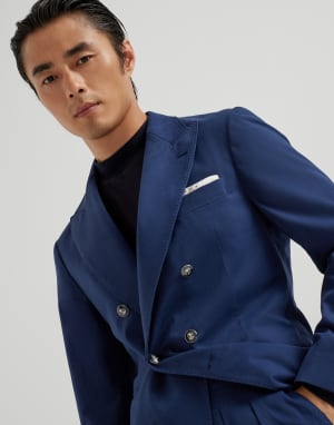 华达呢西装套装 池塘色 男款 - Brunello Cucinelli