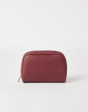 Calfskin beauty case Burgundy Man - Brunello Cucinelli