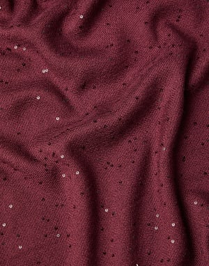 羊绒和亮丝绸料围巾 苋菜紫 女款 - Brunello Cucinelli