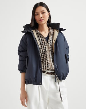 Piumino in taffetà idrorepellente Blu Donna - Brunello Cucinelli