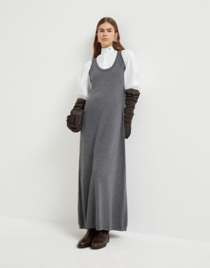 Robe en tricot cachemire Plomb Femme - Brunello Cucinelli