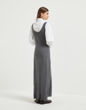 Robe en tricot cachemire Plomb Femme - Brunello Cucinelli
