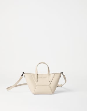【関税＆送料込み】Brunello Cucinelli 'Shoulder Bc Duo' Sho BC Duo suede shoulder bag in grey - Brunello Cucinelli