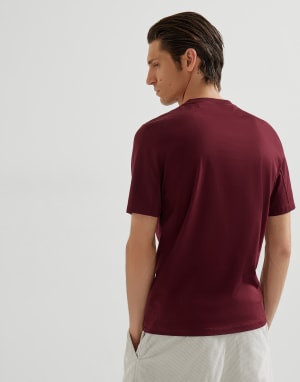 Jersey T-shirt Amaranth Man - Brunello Cucinelli