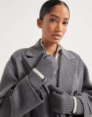 캐시미어 니트 미튼 미디엄 그레이 여성 - Brunello Cucinelli