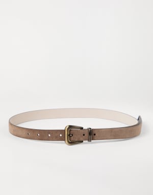 Suede belt Light Brown Woman - Brunello Cucinelli