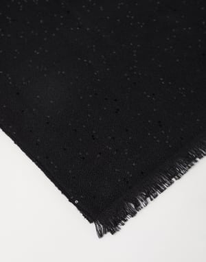 Cashmere and silk Diamond yarn scarf Black Woman - Brunello Cucinelli