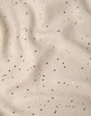 Cashmere and silk Diamond yarn scarf Beige Silk Woman - Brunello Cucinelli