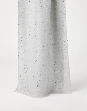 Шарф из кашемира и шелка Diamante Туман Женщина - Brunello Cucinelli