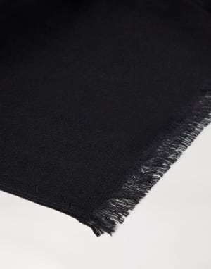 Schal aus Kaschmir und Seide Schwarz Damen - Brunello Cucinelli