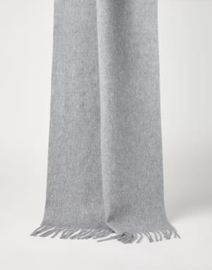 Шарф из двойного трикотажа Светло-Серый Женщина - Brunello Cucinelli