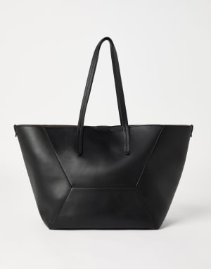 Large calfskin BC Duo bag Black Woman - Brunello Cucinelli