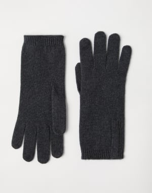 Knit gloves Anthracite Woman - Brunello Cucinelli