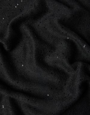 Cashmere and silk Diamond yarn scarf Lignite Grey Woman - Brunello Cucinelli